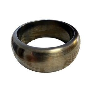 Bronze Wide Bracelet Bangle Nickel Free Brown About 2.5 Inch